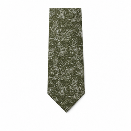 Striessnig Krawatte und Pochette Oliv